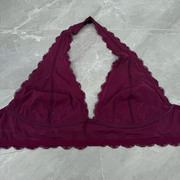 Women’s Intimately Free People Floral Lace Halter V-Neck Bralette Adjustable XL - Picture 12 of 16